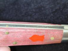 Dollar Knife Co. Smooth Blood Wood with Red Shield Jack Knife NIB from Cooper Cutlery USA BW-RS