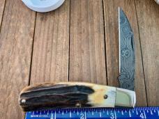 Tuna Valley Phoenix Jack India Burnt Stag 1095 High Carbon Raindrop Damascus 2020