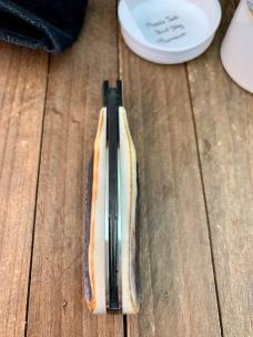 Tuna Valley Phoenix Jack India Burnt Stag 1095 High Carbon Raindrop Damascus 2020