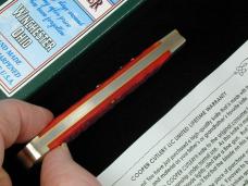 Cooper Cutlery Red Jigged Bone Wharncliffe Trapper Knife NIB Made in USA 5119RJBW