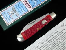 Cooper Cutlery Red Jigged Bone Wharncliffe Trapper Knife NIB Made in USA 5119RJBW