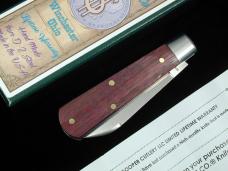 Dollar Knife Co. Smooth Blood Wood with Blue Shield Jack Knife NMIB from Cooper Cutlery USA BW-BS