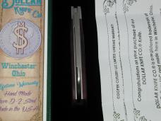 Dollar Knife Co. Smooth Blood Wood with Blue Shield Jack Knife NMIB from Cooper Cutlery USA BW-BS