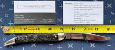 Queen Cutlery Company Toothpick Switchblade Knife, Black Jigged Synthetic Handle