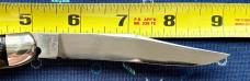 Queen Cutlery Company Toothpick Switchblade Knife, Black Jigged Synthetic Handle