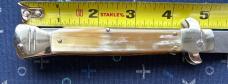 AGA Campolin 9 Inch Switchblade Lockback Knife, Great Horn, S Guard, Dagger Blade, Italy, Unused 