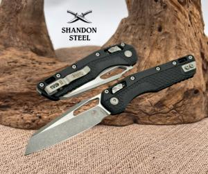 Microtech Knives MSI RAM LOK Black Polymer & M390MK Apocalyptic Standard 210T-10APPMBK