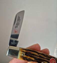 Zwilling J.A. Henckels Half Congress Pocket Knife, Stag Handles, Solingen