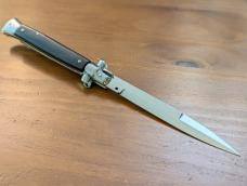 FRANK BELTRAME 28CM/11inch BAYONET BLADE BUFFALO HORN AUTOMATIC STILETTO...NEW 