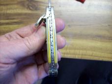 Hubertus Knife Solingen Germany Small Custom 08 Rare Gold Lip Pearl 1 of 1 Vessella UNUSED! 