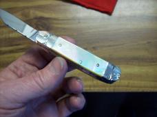 Hubertus Knife Solingen Germany Small Custom 08 Rare Gold Lip Pearl 1 of 1 Vessella UNUSED! 