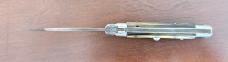 Old 8 Inch Picklock Switchblade Knife, Nice Horn Scales and Heavily Used Blade, Italy 
