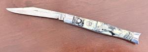 Old American Fishtail Switchblade Knife, Used