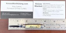 Imperial Jackomatic Keychain Switchblade Knife, Boat Bar Advertisement On Back Scale
