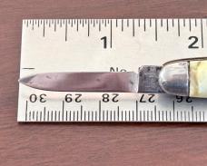 Imperial Jackomatic Keychain Switchblade Knife, Boat Bar Advertisement On Back Scale