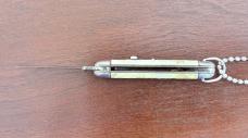 Imperial Jackomatic Keychain Switchblade Knife, Boat Bar Advertisement On Back Scale