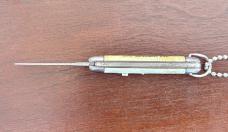 Imperial Jackomatic Keychain Switchblade Knife, Boat Bar Advertisement On Back Scale
