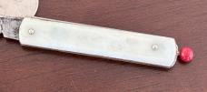 Remington Pull Ball Switchblade Knife, Cream Color Scale, Used