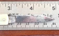 Remington Pull Ball Switchblade Knife, Cream Color Scale, Used