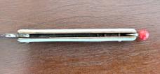 Remington Pull Ball Switchblade Knife, Cream Color Scale, Used
