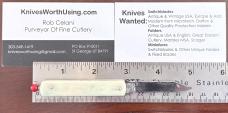 Remington Pull Ball Switchblade Knife, Cream Color Scale, Used