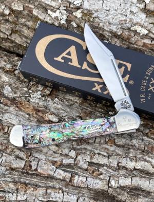 CASE XX ** 2012 ABALONE SILVER SCRIPT MINI COPPERLOCK