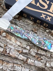CASE XX ** 2012 ABALONE SILVER SCRIPT MINI COPPERLOCK
