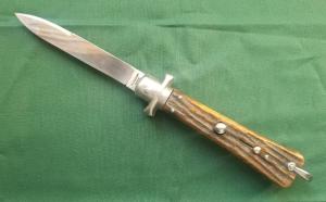 Vintage 50s French Bargeon Jigged Bone Auto 