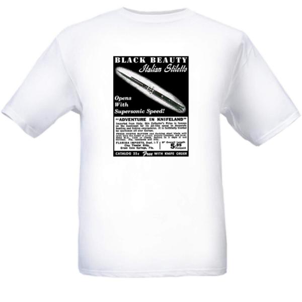 1950's Black Beauty Italian Stiletto T-Shirt XL
