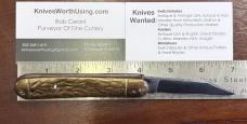 Edgemaster Paratrooper Or FatJack Switchblade Knife, All Brass Body, Used 