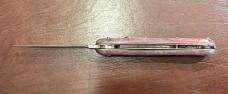 Edgemaster FatJack Switchblade Knife, Maroon Swirl Plastic Scales, Used 
