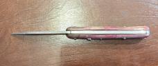 Edgemaster FatJack Switchblade Knife, Maroon Swirl Plastic Scales, Used 