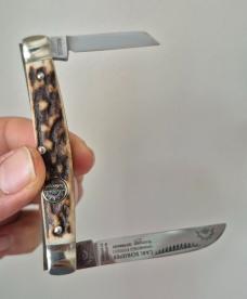 3 1/2"German Eye by Carl Schlieper Half Congress Stag, Made in Solingen Germany