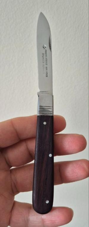 3-3/4" Vintage Friedr Herder Abr Sohn Germany Rosewood Jack Knife, UNUSED!