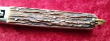 Vintage French Large Stag Coffin Leverlock