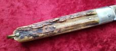 Vintage French Large Stag Coffin Leverlock