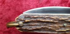 Vintage French Large Stag Coffin Leverlock