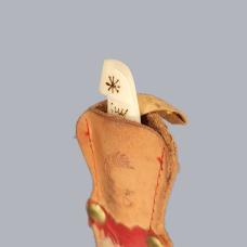 Vintage 1980s Finnish Miniature Lapinpuukko Puukko Knife Reindeer Horn #8678