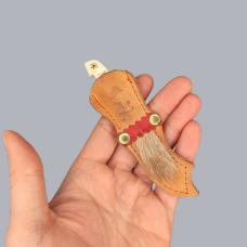 Vintage 1980s Finnish Miniature Lapinpuukko Puukko Knife Reindeer Horn #8678