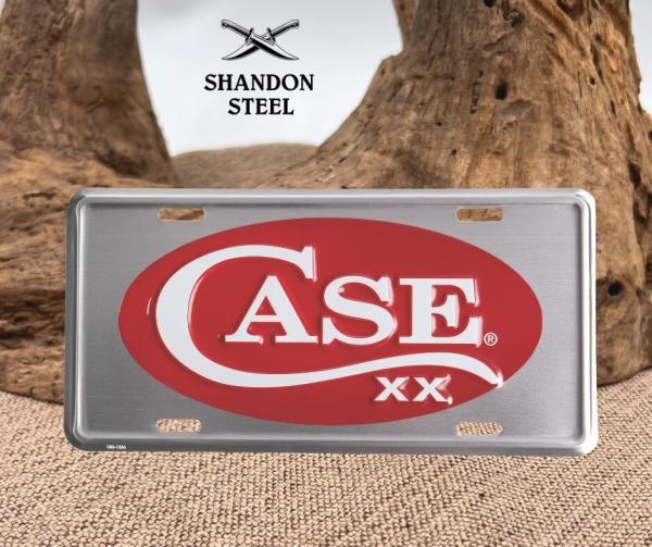 Case XX Plate License Alum Silver W/Red Oval & White Case Longtail C Logo 50006 Case XX Plate License Alum Silver W/Red Oval & White Case Longtail C Logo 50006
