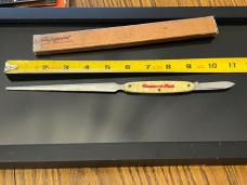Vintage Cincinnati Reds Knife/Letter Opener Embossed Cracked Ice Handles 10-1/2”with Box Unsharpened