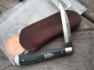 Northwoods / Great Eastern Cutlery Hawthorne Jack Blueberry Burlap Micarta Nice!