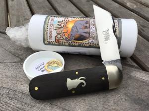 Great Eastern Cutlery 363122 Toe Nail Clipper Ebony Wood Bull Elephant Shield Nice!