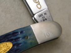 Case XX USA 86240 "Ty Cobb Georgia Peach" Pick Bone Trapper Knife in Wood Display
