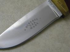 Schrade USA Delrin Fixed Blade Knife w/Leather Sheath New in Display Box