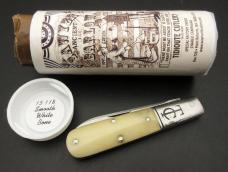 1/25 GEC #15 TC Ancient Sawyer Barlow Smooth White Bone Campagna SFO Great Eastern Cutlery 15x118