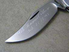 Ray Cook (Flint River Knife Club) 9th Annual Show Gold Lip Pearl Folding Knife