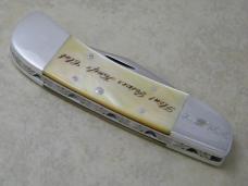 Ray Cook (Flint River Knife Club) 9th Annual Show Gold Lip Pearl Folding Knife