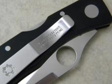 Spyderco Jess Horn Designed AUS-8 Japan Black Micarta Serrated Folding Lockback Knife 