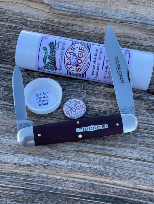 GEC TIDIOUTE ** 981226 PURPLE HEART WOOD TEXAS STOGIE GEC TIDIOUTE ** 981226 PURPLE HEART WOOD TEXAS STOGIE